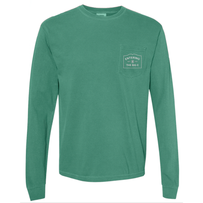 Green Long-Sleeve Pocket Tee